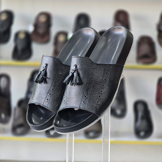 Madicated Leather Slippers